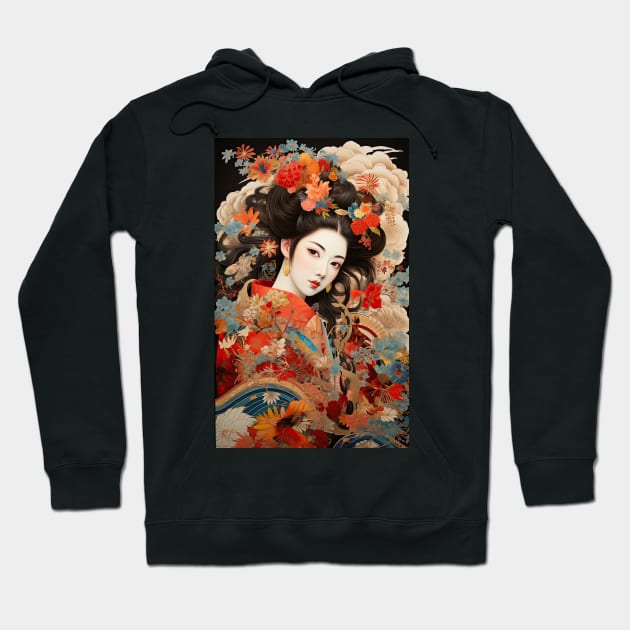 Japanese Vintage Kabuki-style Art Hoodie by kansaikate